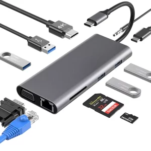 Usb C Hub, 11 In 1 Usb C To Hdtv Adapter