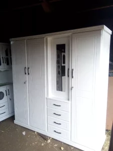 G Furnitures 2 Piece Wardrobe White 4 Doors