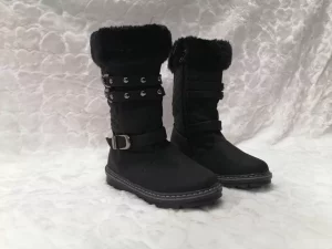 Kids Winter Warm Boots In Black