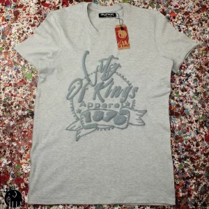 City Of Kings Grey Puff Print T Shirt