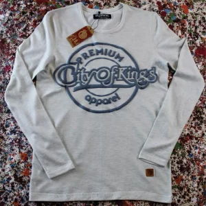 City Of Kings Long Sleeve Grey T Shirt