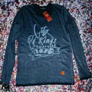 City Of Kings Charcoal Melange Long Sleeve T Shirt