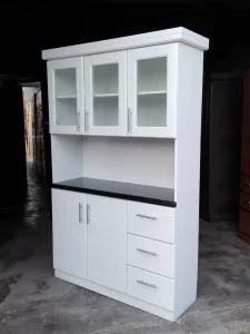 Kitchen Unit With Drawers And Glass Cabinets
