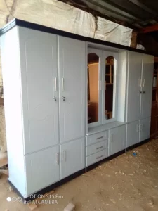 G Furnitures 3-piece Wardrobe Black&white