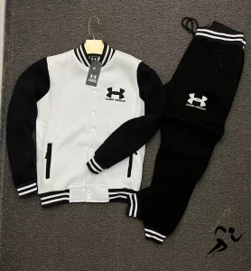 Under Armour Black And White Tracksuit Large