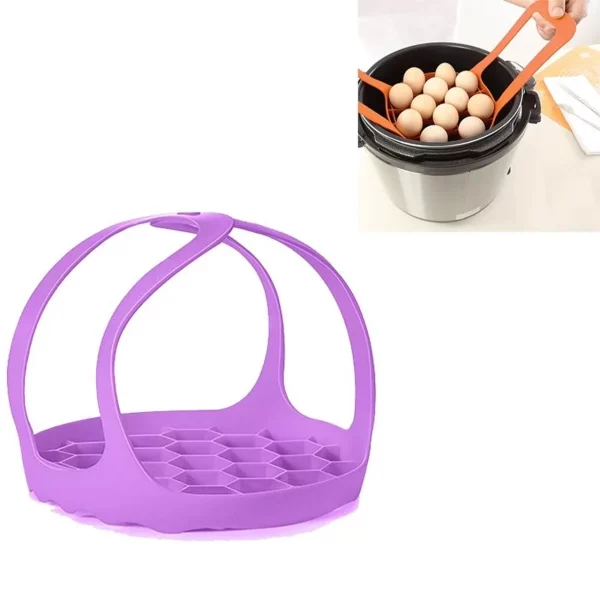 2 Pcs Silicone Steamer Egg Cooker Silicone Steamer Basket, Size:6.5 Inches(purple) - Image 4