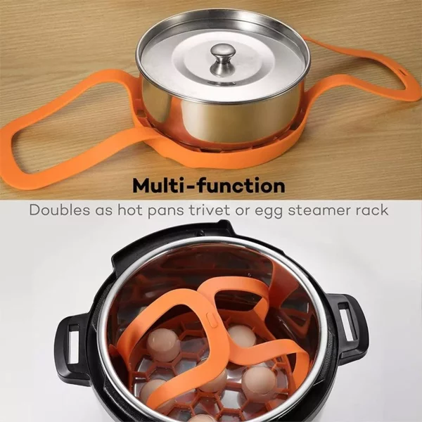 2 Pcs Silicone Steamer Egg Cooker Silicone Steamer Basket, Size:6.5 Inches(purple) - Image 6