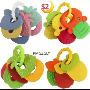 3 Piece Teething Rattle