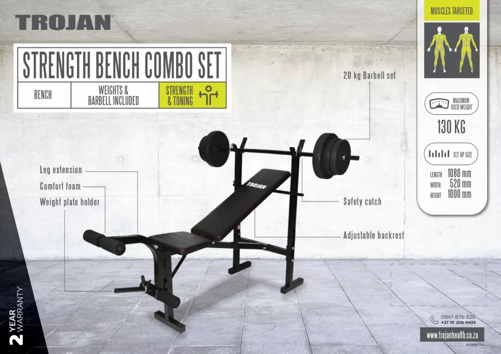 Trojan Iron Man Combo Weight Bench Everything Zimbabwean