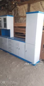 3piece Kitchen Unit White/blue