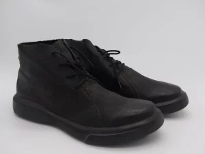 Men's Black leather ankle boots