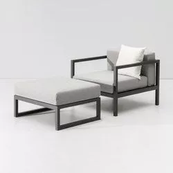 Metal Chair With A Feet Rest