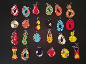Maasai Beaded Earings, Pair