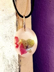 Flower In Resin, White Background