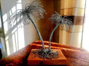 Aluminium Handcrafted Palm Tree, Handmade Aluminium Palm Tree, Aluminium Wire Palm Tree