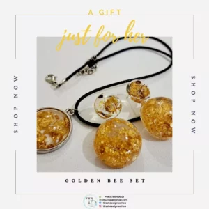 Golden Bee Earrings And Necklace Set|gift|gift For Her.