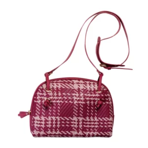Cross Hatch Sling Bag - Plum