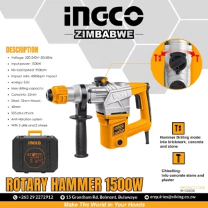 Ingco Rotary Hammer Drill 1500watt