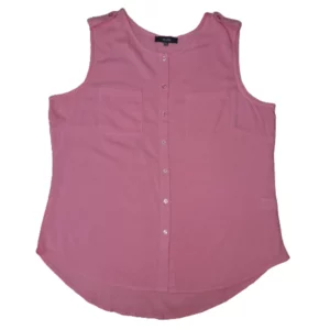 Ladies Button Closure Sleeveless Blouse size:14