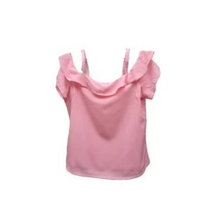 Pink  Strappy Ruffle Cami Top