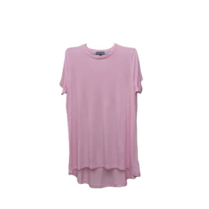 Women's Pink Basic Crew Neck Round Hem Short Sleeve Shirt Dress size:16/18