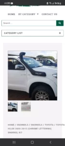 Snorkel For Toyota Hilux D4d