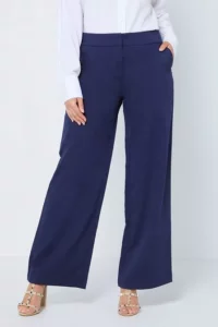 Studio Tailored Navy Trousers Size:14