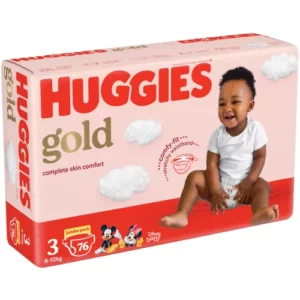 Huggies Gold Disposable Nappies Size 3 (6-10kg) 76 Jumbo Pack