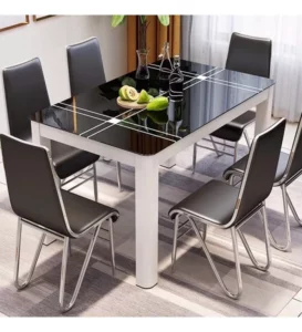 Modern Class Black 6-seater Dining Sets