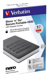 Verbatim Store 'n' Go Encrypted Usb 3.0 Portable Hard Drive, 1tb
