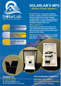 3kva Moveable Solar System For Home And Offices Use