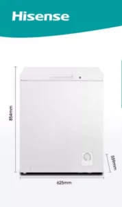 Hisense 175l Chest Freezer, White, A Class,with Sprung Hinge-h175cf