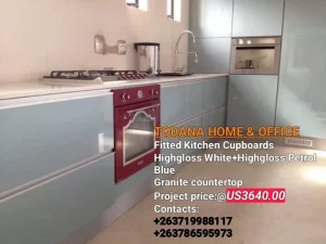 Fitted Kitchens,melamine Or High Gloss Finish,push To Open Drawers