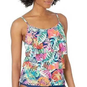 Island Escape Plus Size Leilani Tankini Top Swim Skirt