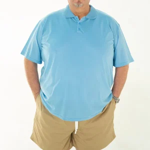 Men’s Sky Blue Golf T-shirt, 3xl Plus Size