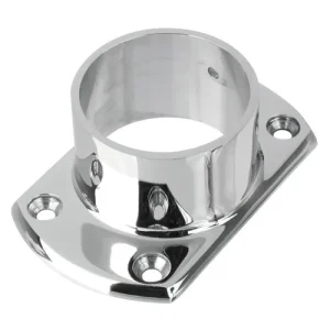 Oval Base Plate, 4 Hole, Tube, Mirror Polish