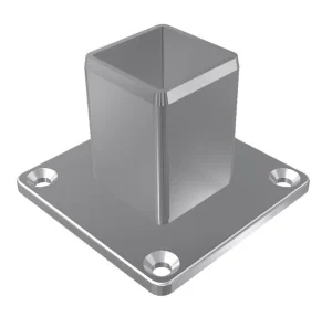 Long Base Plate, 4 Hole, 50.8mm X 1.6mm Shs, Satin Finish