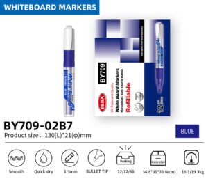 Beifa Refillable whiteboard marker blue BY709-02B7