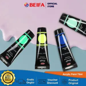 (120units) Beifa Acrylic Paint Brilliant Pink 75ml F114