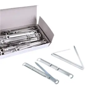 (100units) Beifa Metal File fastener 8cm 50pcs/Box FJ2-8B1