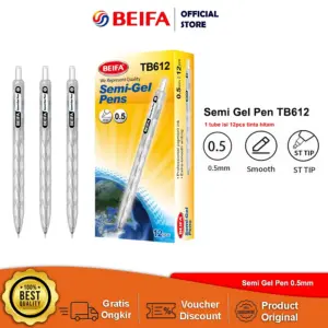 (120units) Beifa Semi-Gel pen 0.5mm Blue TB612-02B7