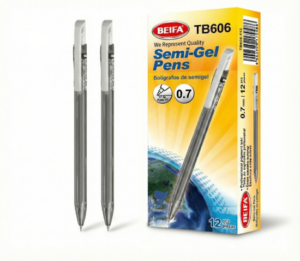 (120units) Beifa Semi-Gel pen 0.7mm black TA600A-112