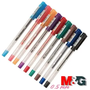 (1440units) M&G Stick Gel Pen 10 Colors 0.5mm 13279 144pcs/Display 13279