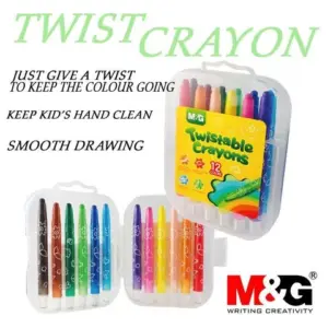 (100units) M&G twistable crayon 12 colors 4332